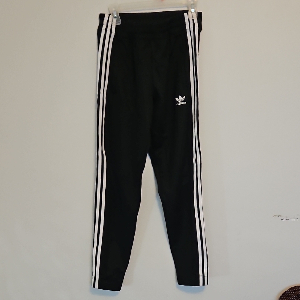 Adidas Black Sweatpants with White Accents